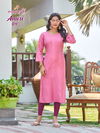 Amiri By Aanchi Roman Silk Straight Cut Fancy Pintex Kurti Orders In India
